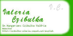 valeria czibulka business card